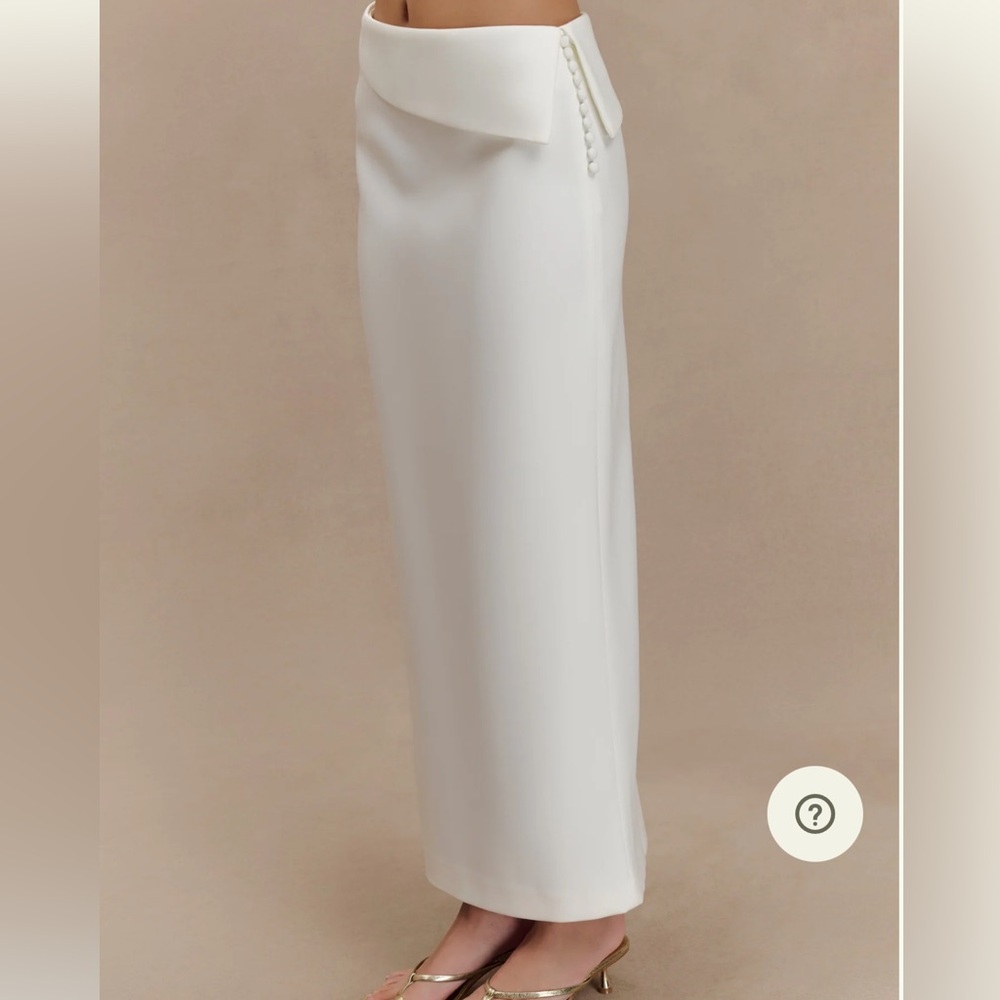 NWT Astrid Suiting Midi Skirt - White